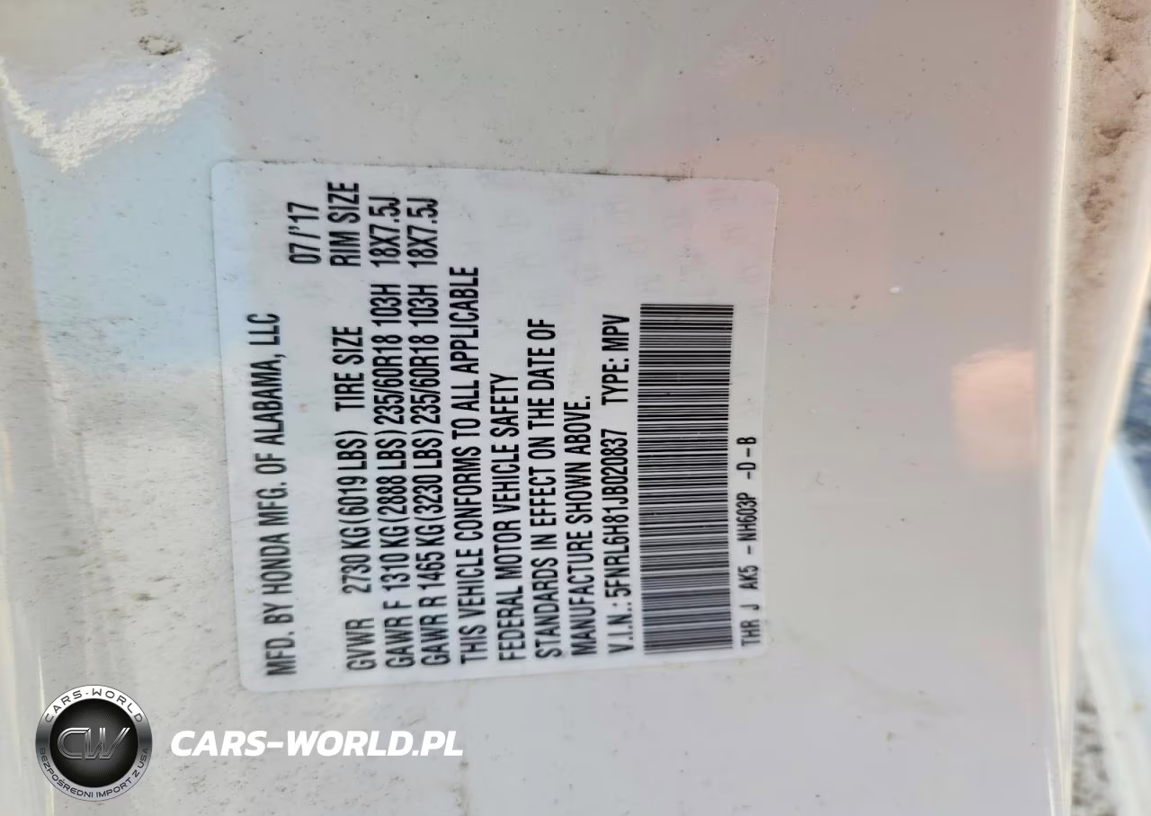 2018 Honda Odyssey Touring VIN:5FNRL6H81JB020837 - 13