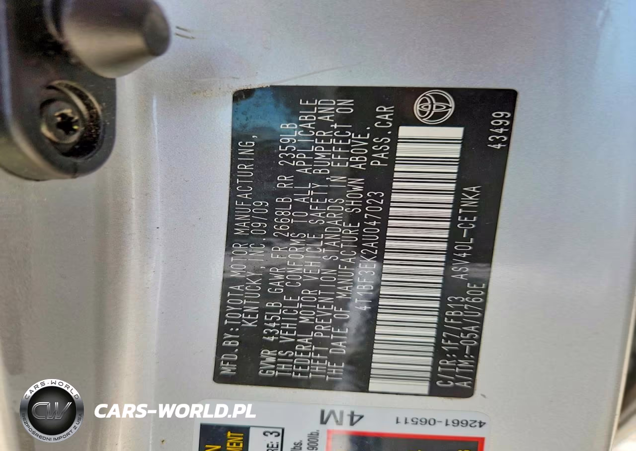 2010 Toyota Camry Le VIN:4T1BF3EK2AU047023 - 13