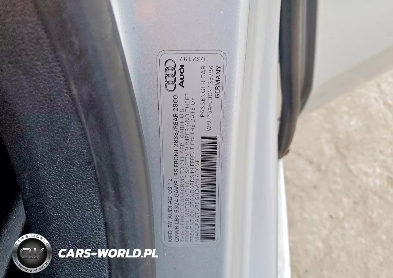 2012 Audi A7 Prestige VIN:WAU2GAFC3CN139796 - 13