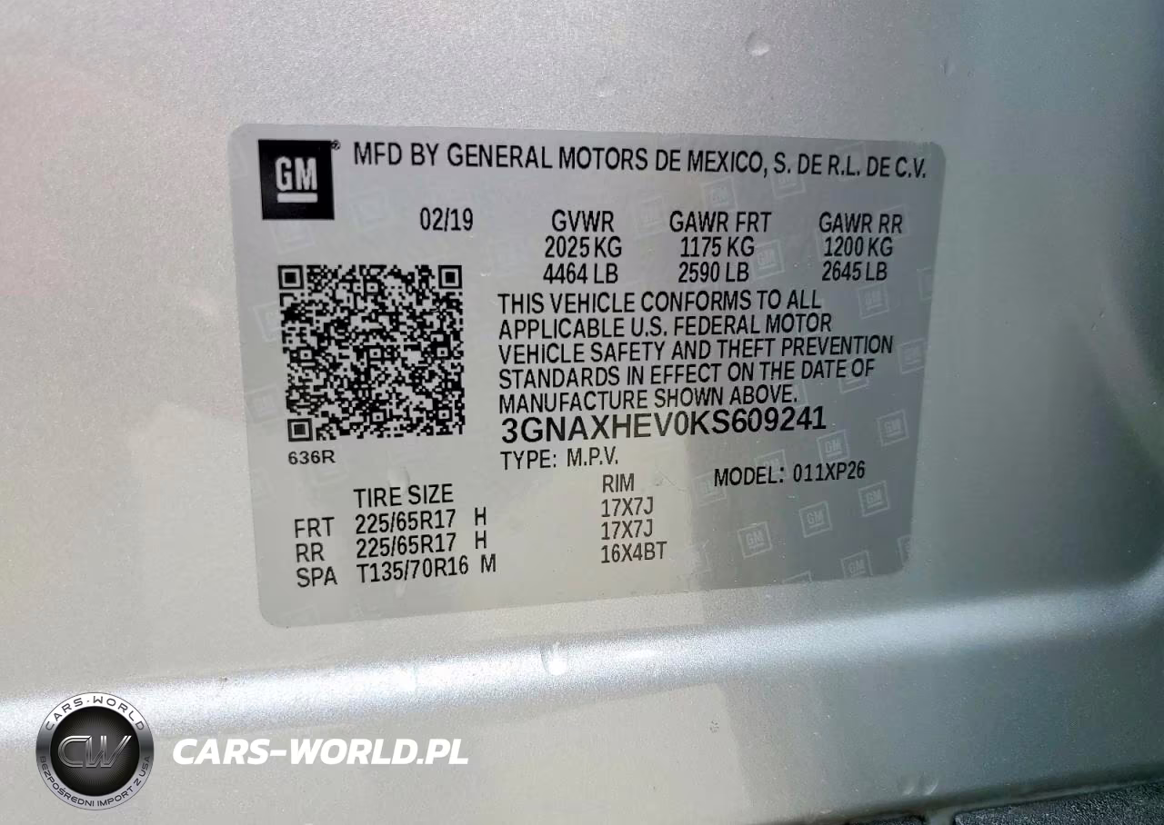 2019 Chevrolet Equinox Ls VIN:3GNAXHEV0KS609241 - 13