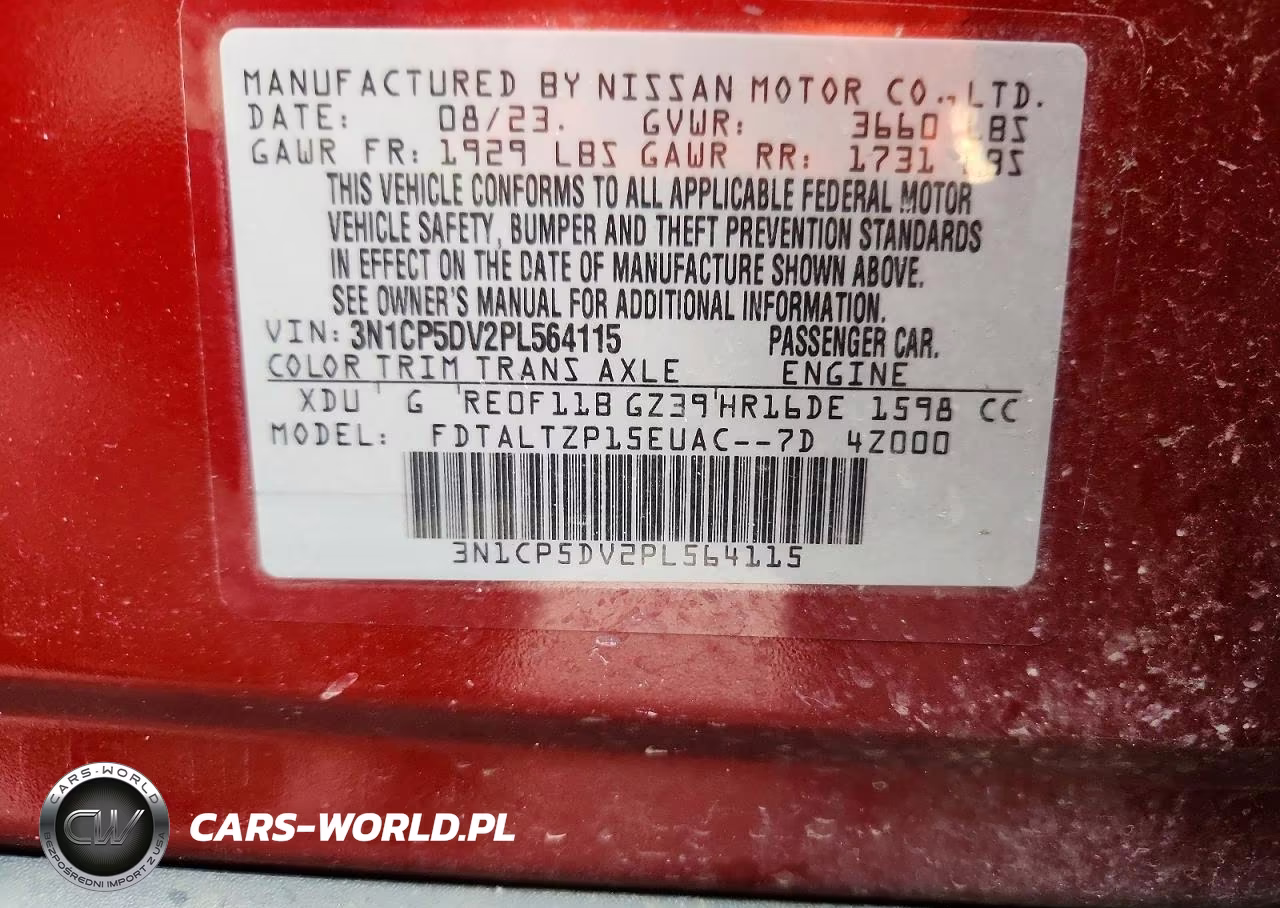 2023 Nissan Kicks Sr VIN:3N1CP5DV2PL564115 - 13