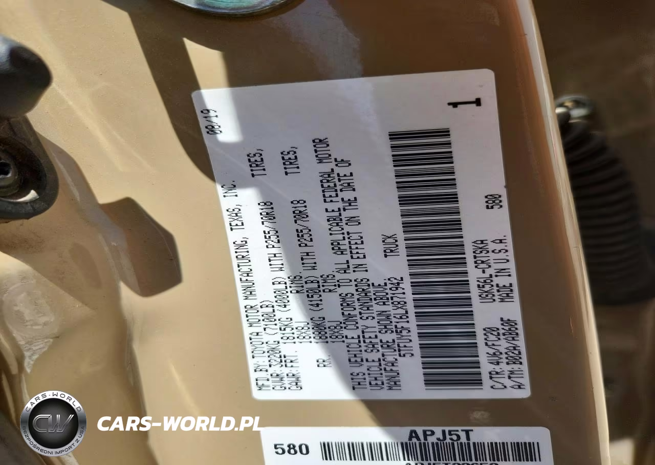 2020 Toyota Tundra Sr5 VIN:5TFUY5F16LX871942 - 13