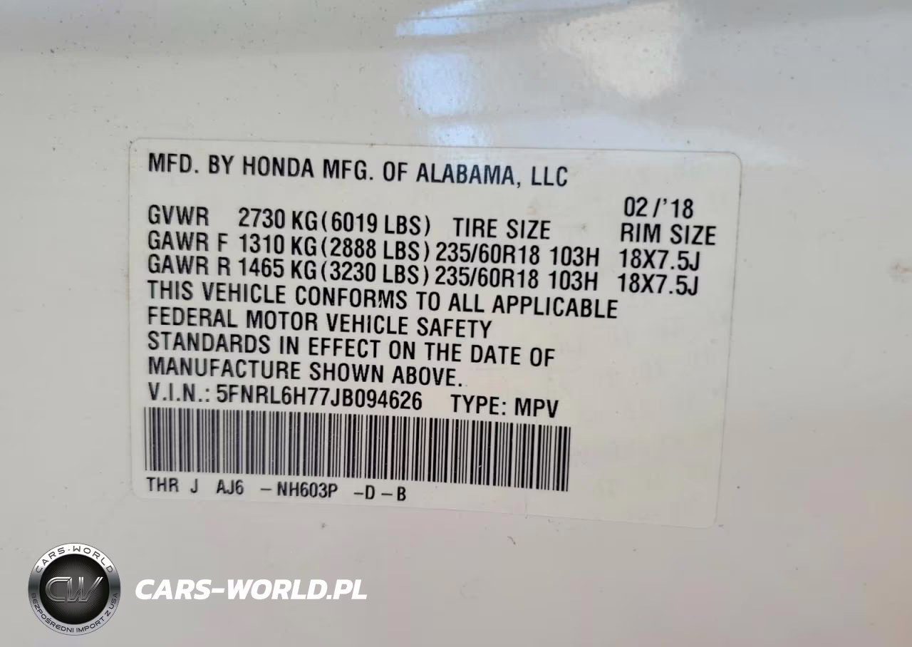 2018 Honda Odyssey Exl VIN:5FNRL6H77JB094626 - 13