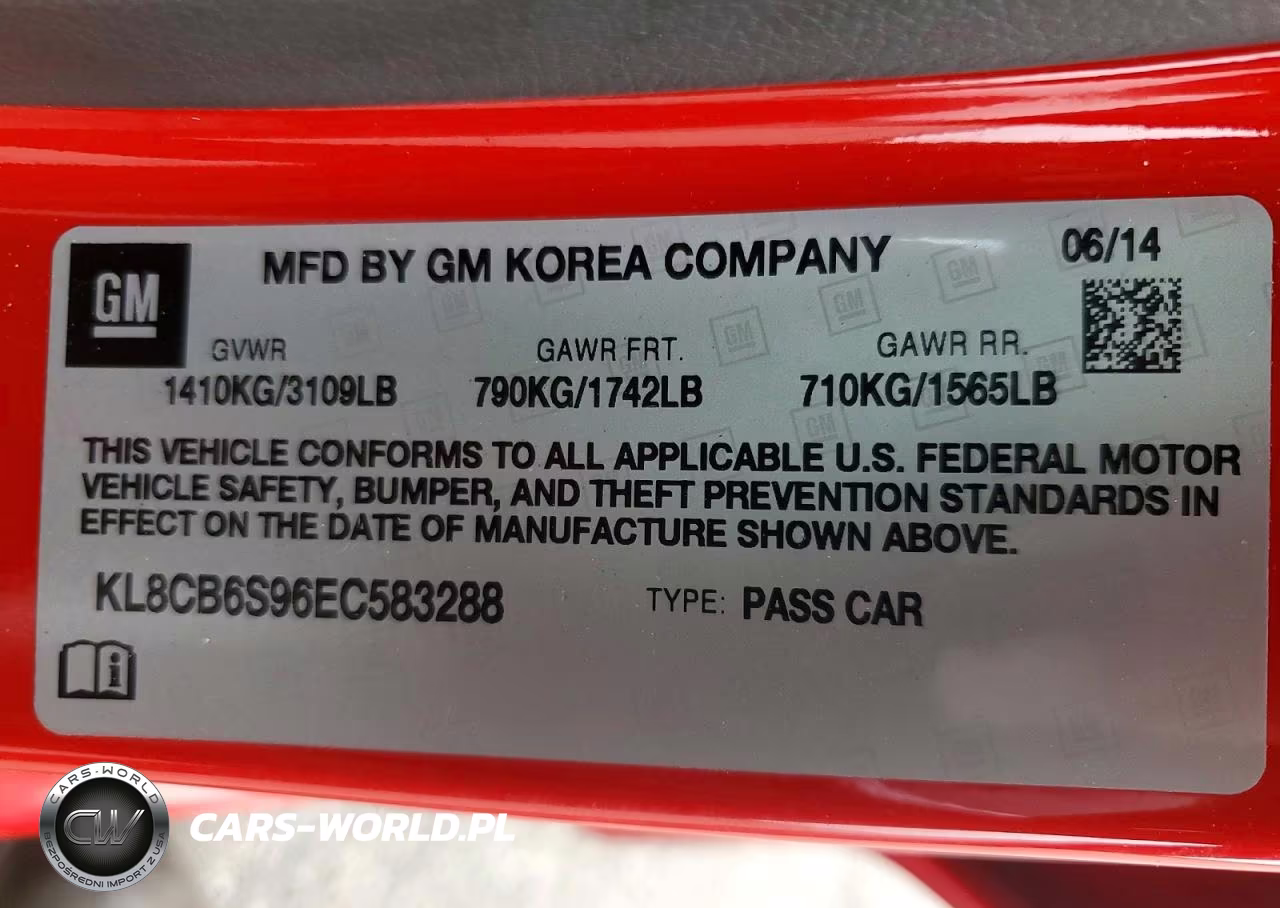 2014 Chevrolet Spark Ls VIN:KL8CB6S96EC583288 - 12