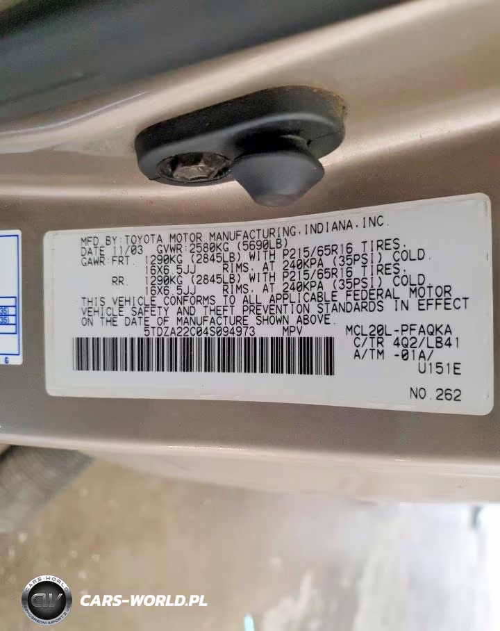 2004 Toyota Sienna Xle 7 Passenger VIN:5TDZA22C04S094973 - 14