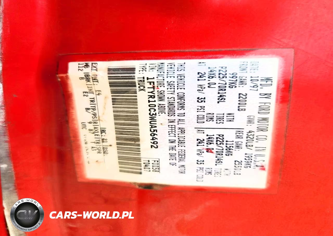1998 Ford Ranger VIN:1FTYR10C3WUA56492 - 13