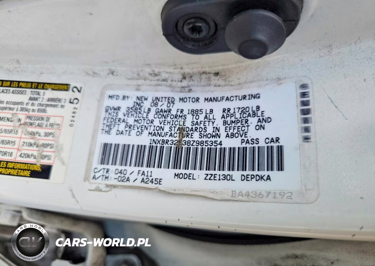 2008 Toyota Corolla Ce VIN:1NXBR32E38Z985354 - 12