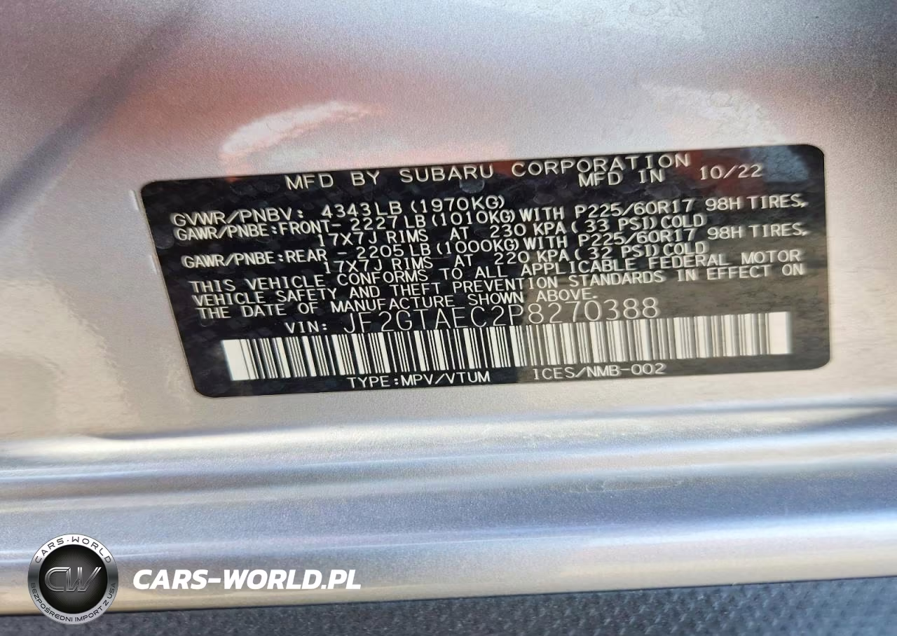 2023 Subaru Crosstrek Premium VIN:JF2GTAEC2P8270388 - 13