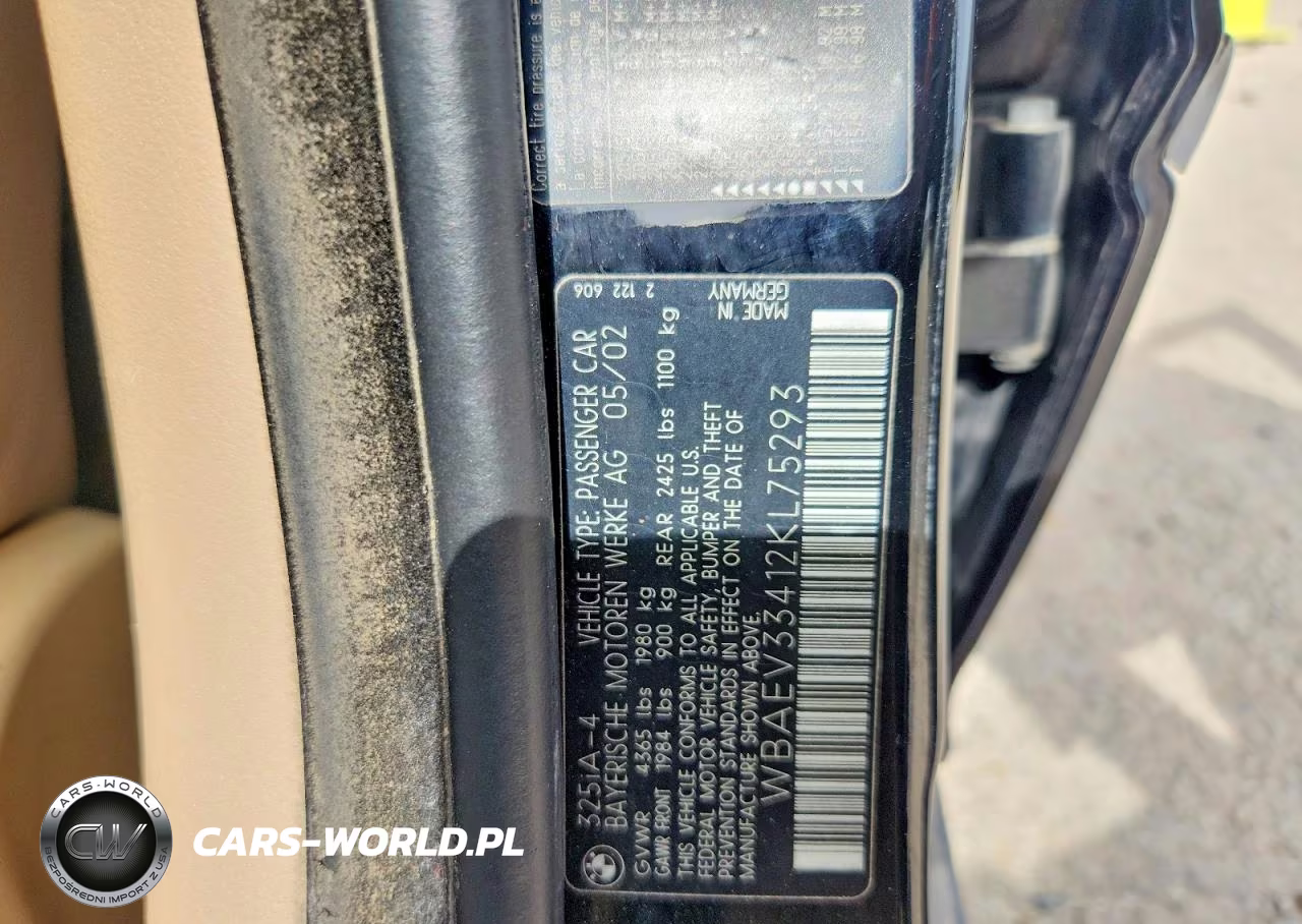 2002 BMW 325 I VIN:WBAEV33412KL75293 - 12