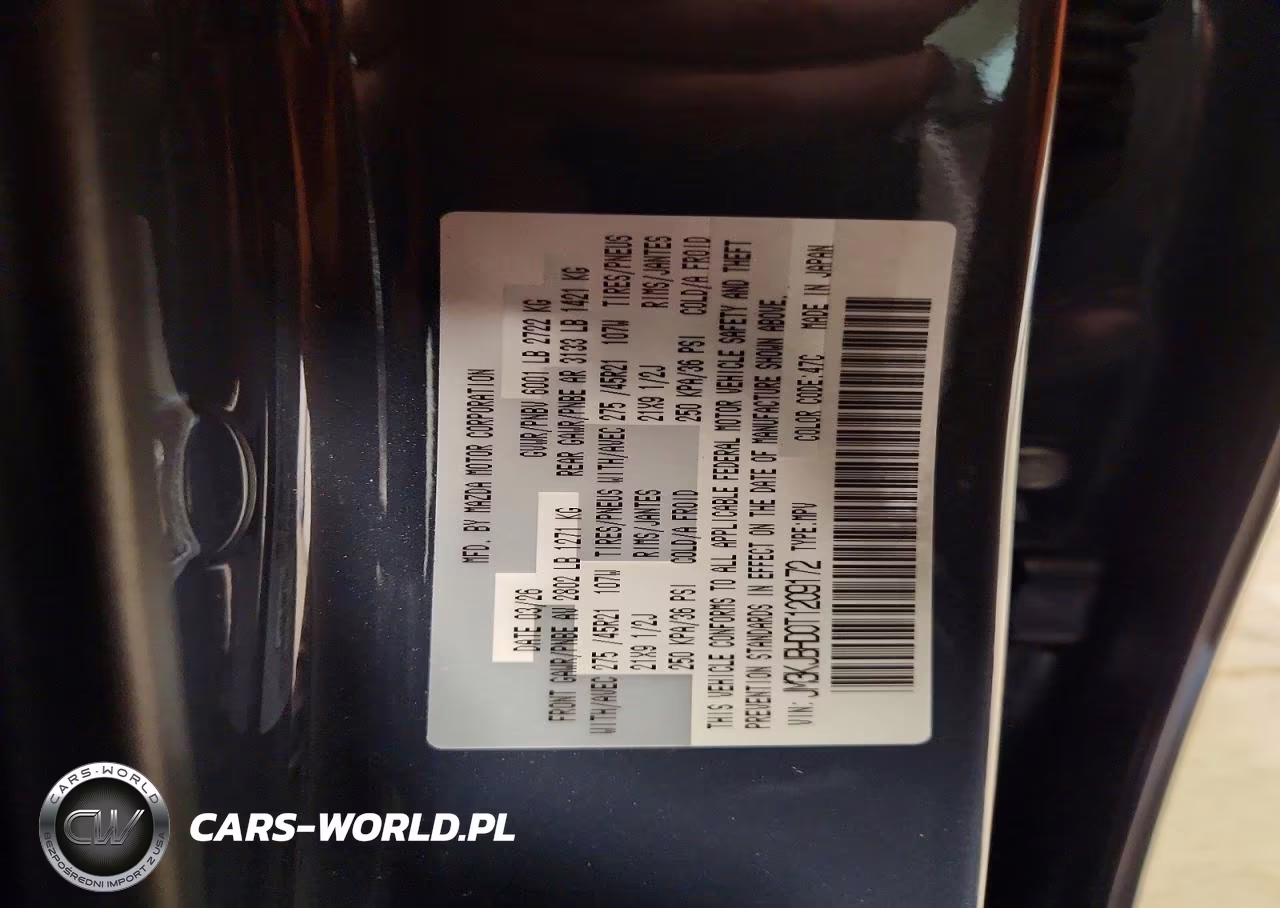2026 Mazda Cx-70 Preferred VIN:JM3KJBHD0T1209172 - 13