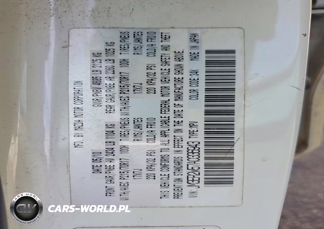 2010 Mazda Cx-7 VIN:JM3ER2W57A0336943 - 13