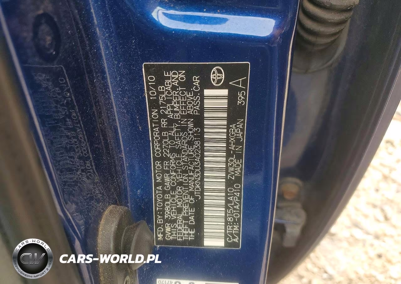 2010 Toyota Prius Iv VIN:JTDKN3DU3A0238113 - 13