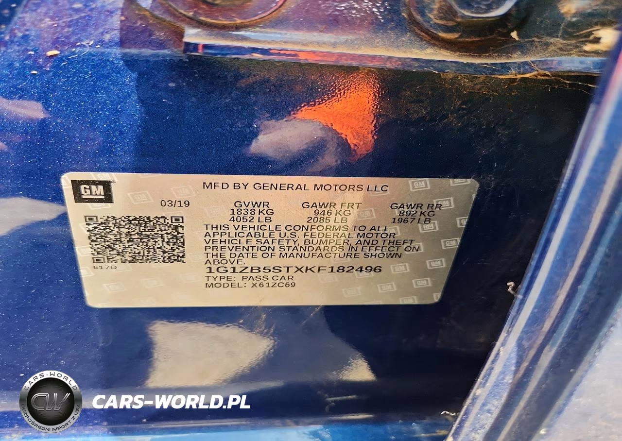 2019 Chevrolet Malibu Ls VIN:1G1ZB5STXKF182496 - 12