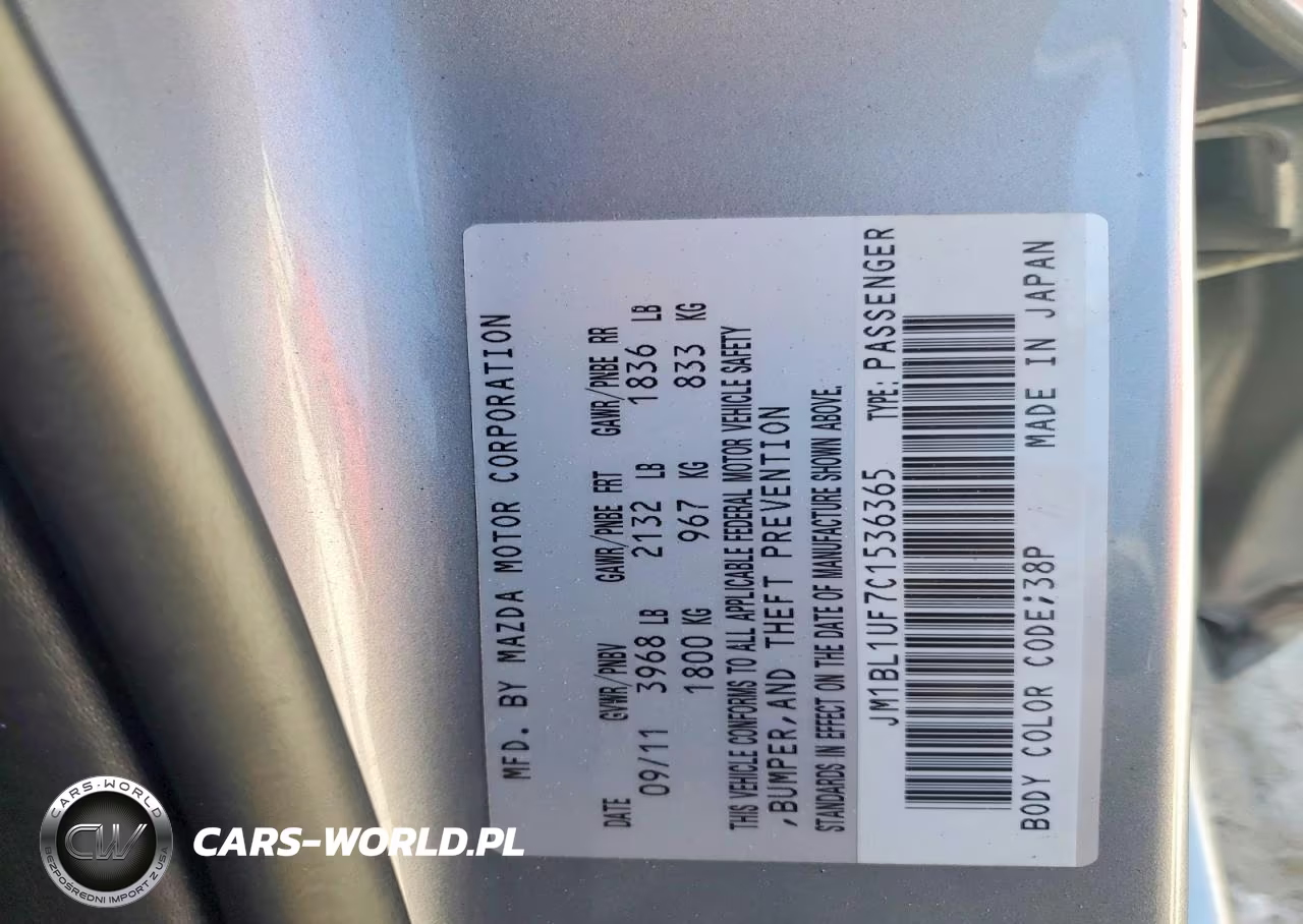 2012 Mazda 3 I VIN:JM1BL1UF7C1536365 - 13