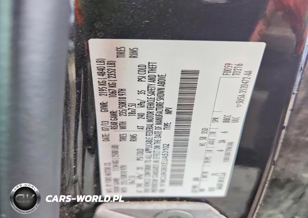 2014 Ford Escape Se VIN:1FMCU9G9XEUA53102 - 13