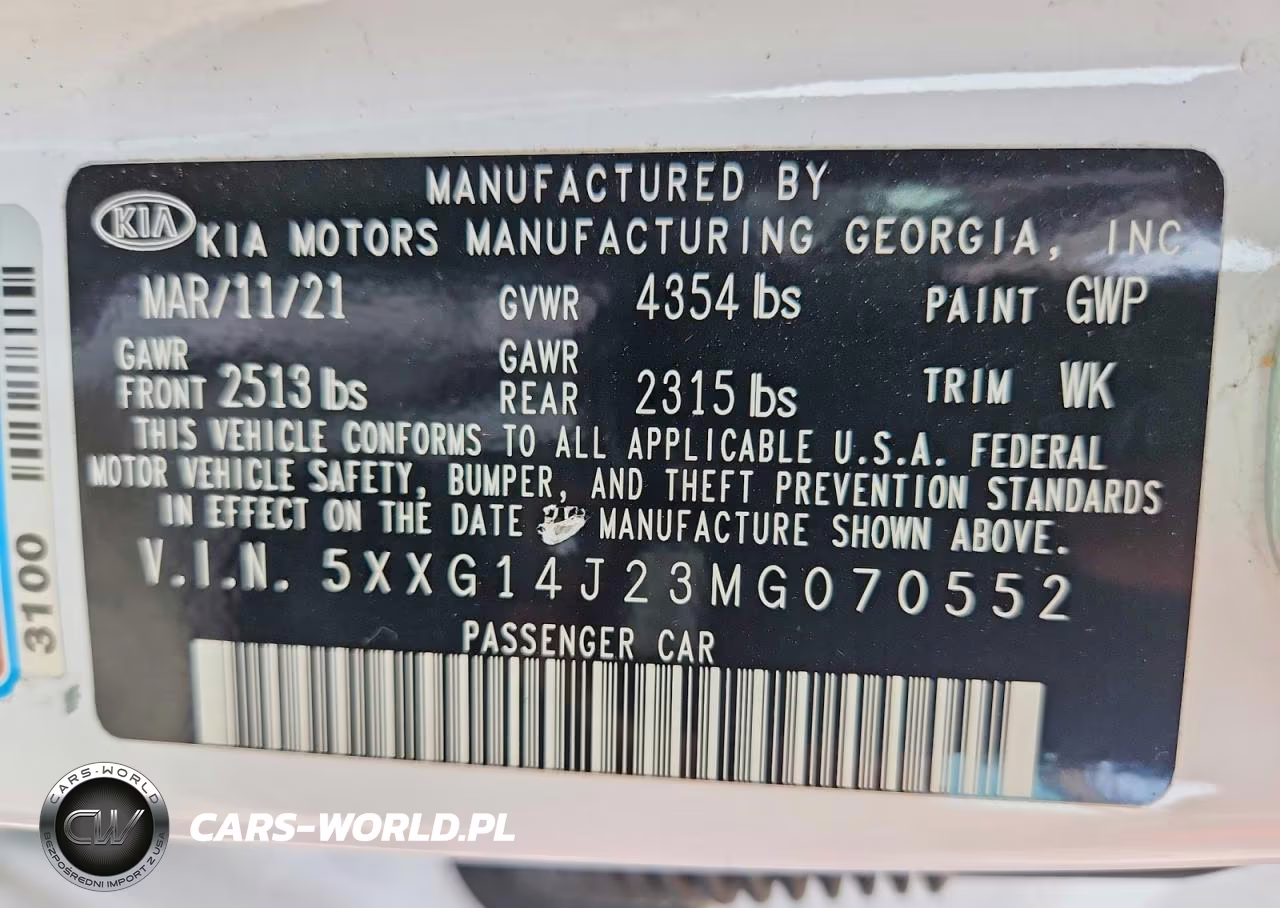 2021 Kia K5 Lxs VIN:5XXG14J23MG070552 - 13