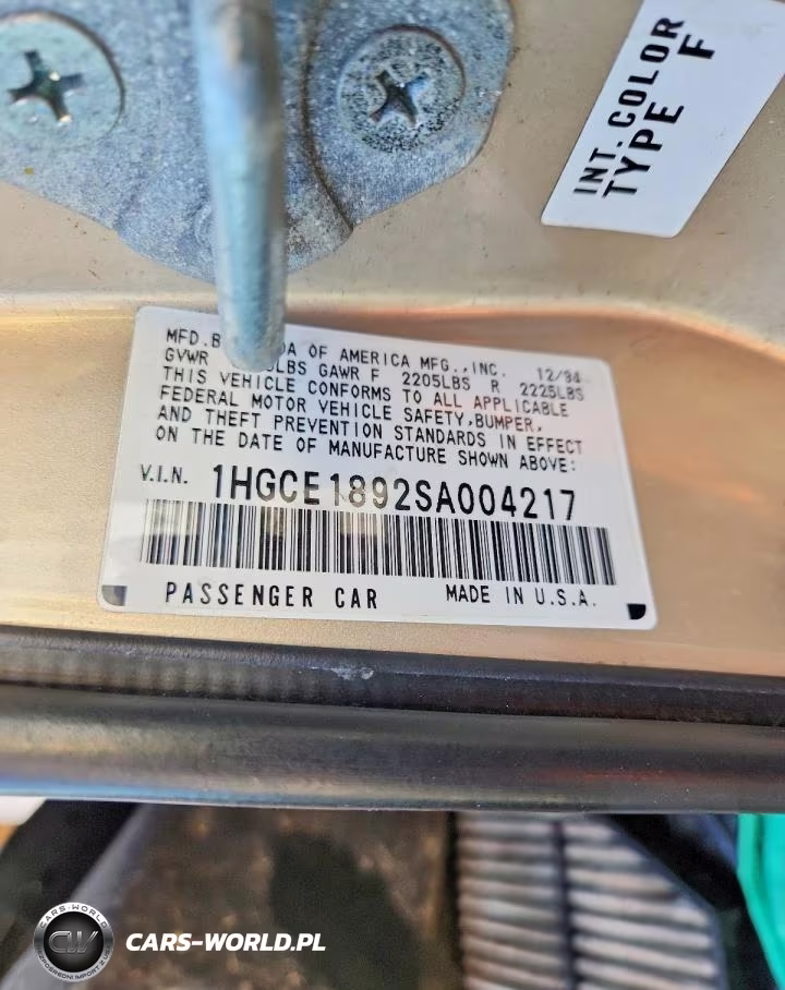 1995 Honda Accord Ex VIN:1HGCE1892SA004217 - 13