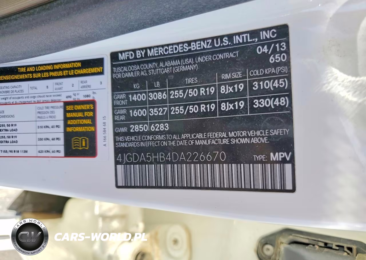 2013 Mercedes-Benz Ml 350 4Matic VIN:4JGDA5HB4DA226670 - 13