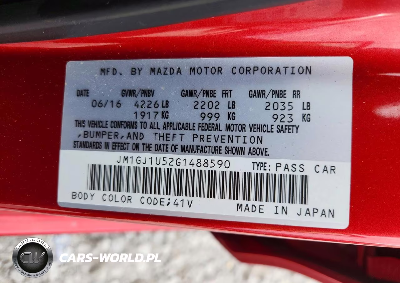 2016 Mazda 6 Sport VIN:JM1GJ1U52G1488590 - 12