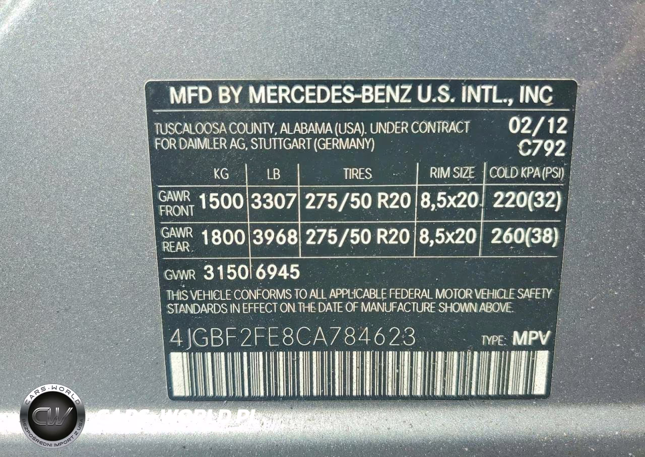 2012 Mercedes-Benz Gl 350 Bluetec VIN:4JGBF2FE8CA784623 - 13