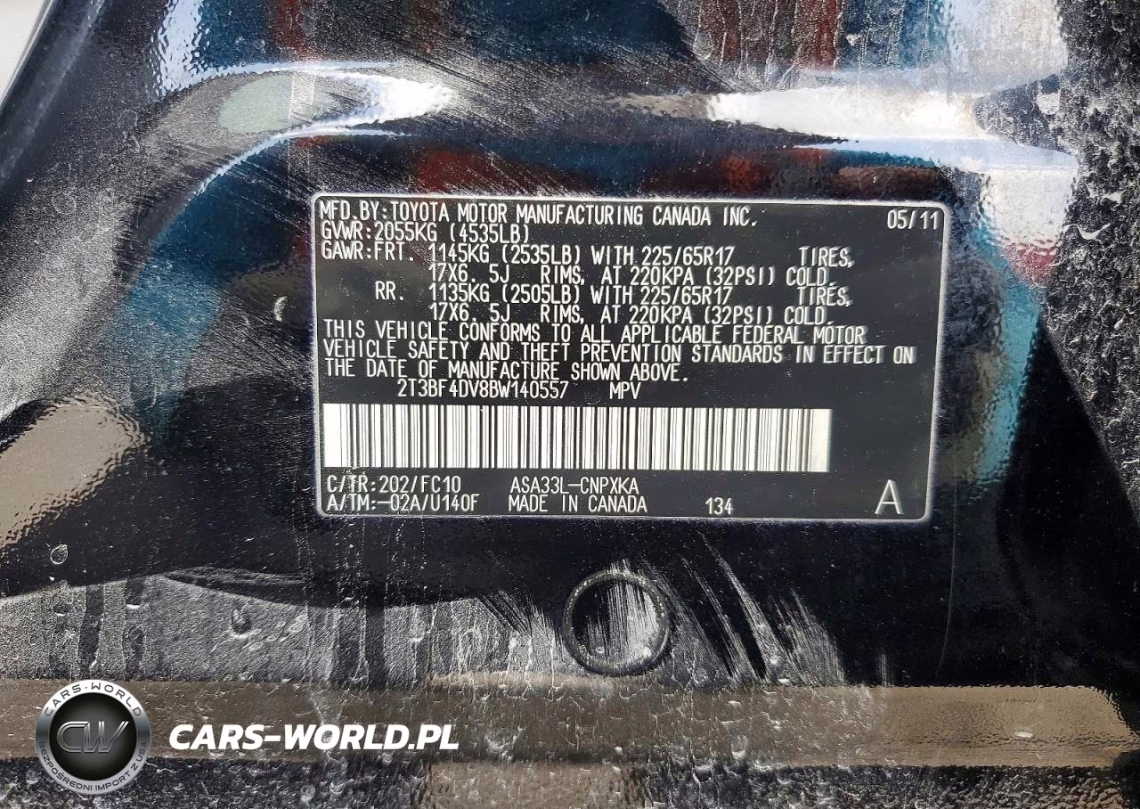 2011 Toyota Rav4 Base VIN:2T3BF4DV8BW140557 - 13