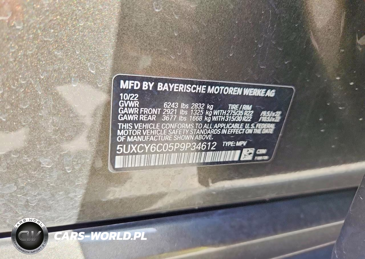 2023 BMW X6 xDrive40I VIN:5UXCY6C05P9P34612 - 14