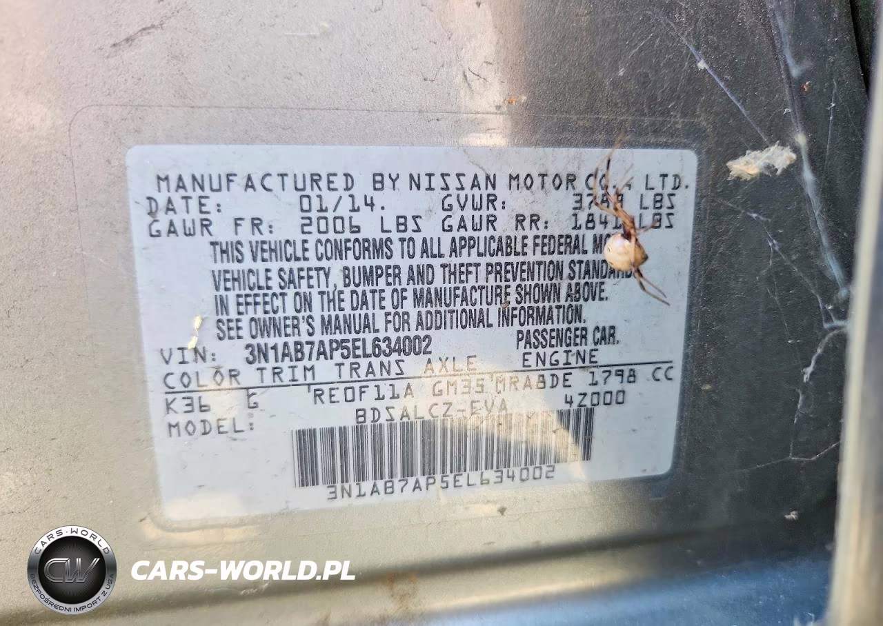 2014 Nissan Sentra S VIN:3N1AB7AP5EL634002 - 12