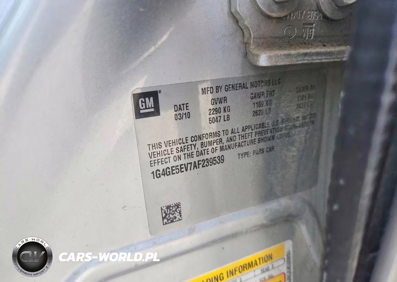 2010 Buick Lacrosse Cxs VIN:1G4GE5EV7AF239539 - 12