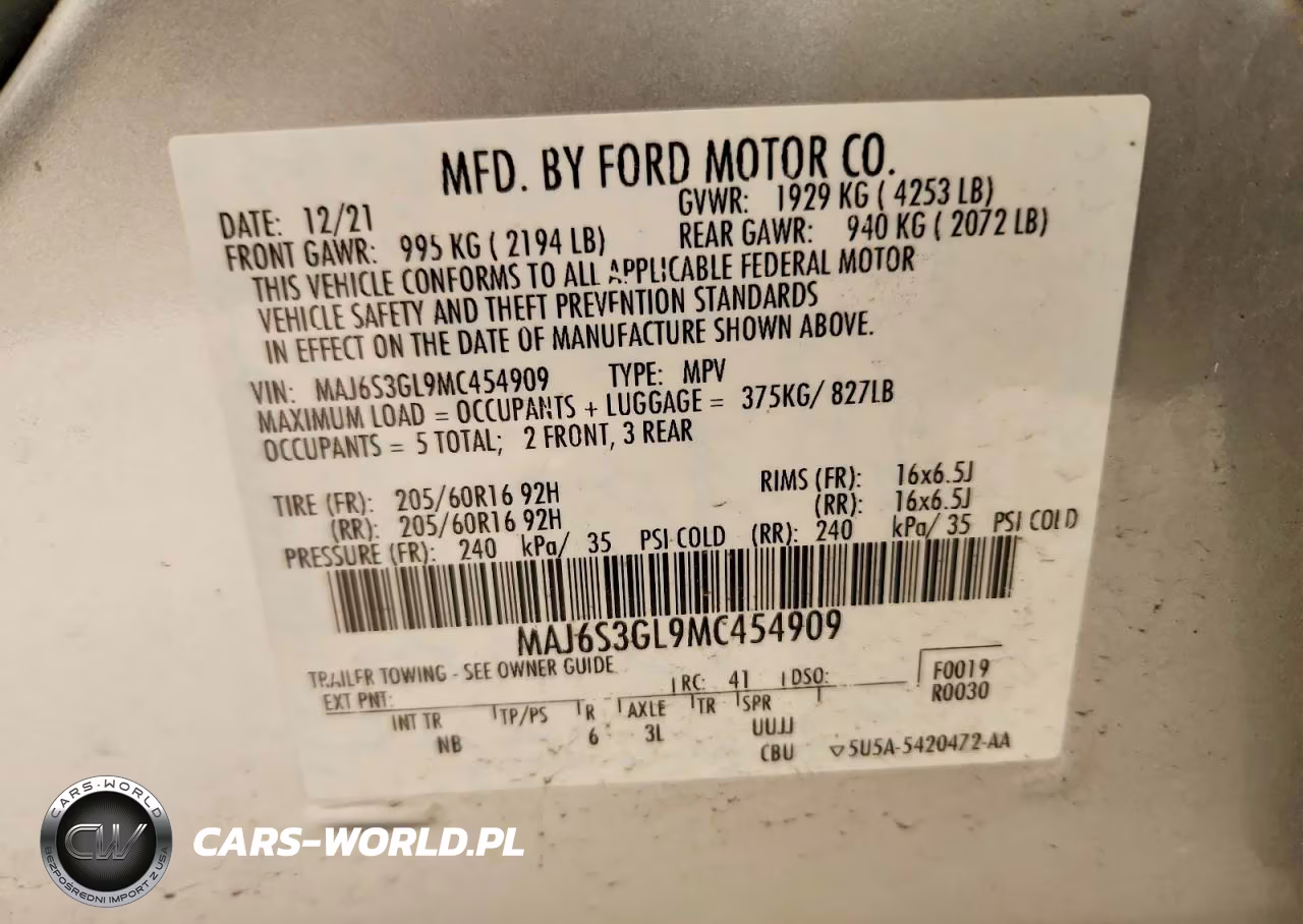 2021 Ford Ecosport Se VIN:MAJ6S3GL9MC454909 - 13