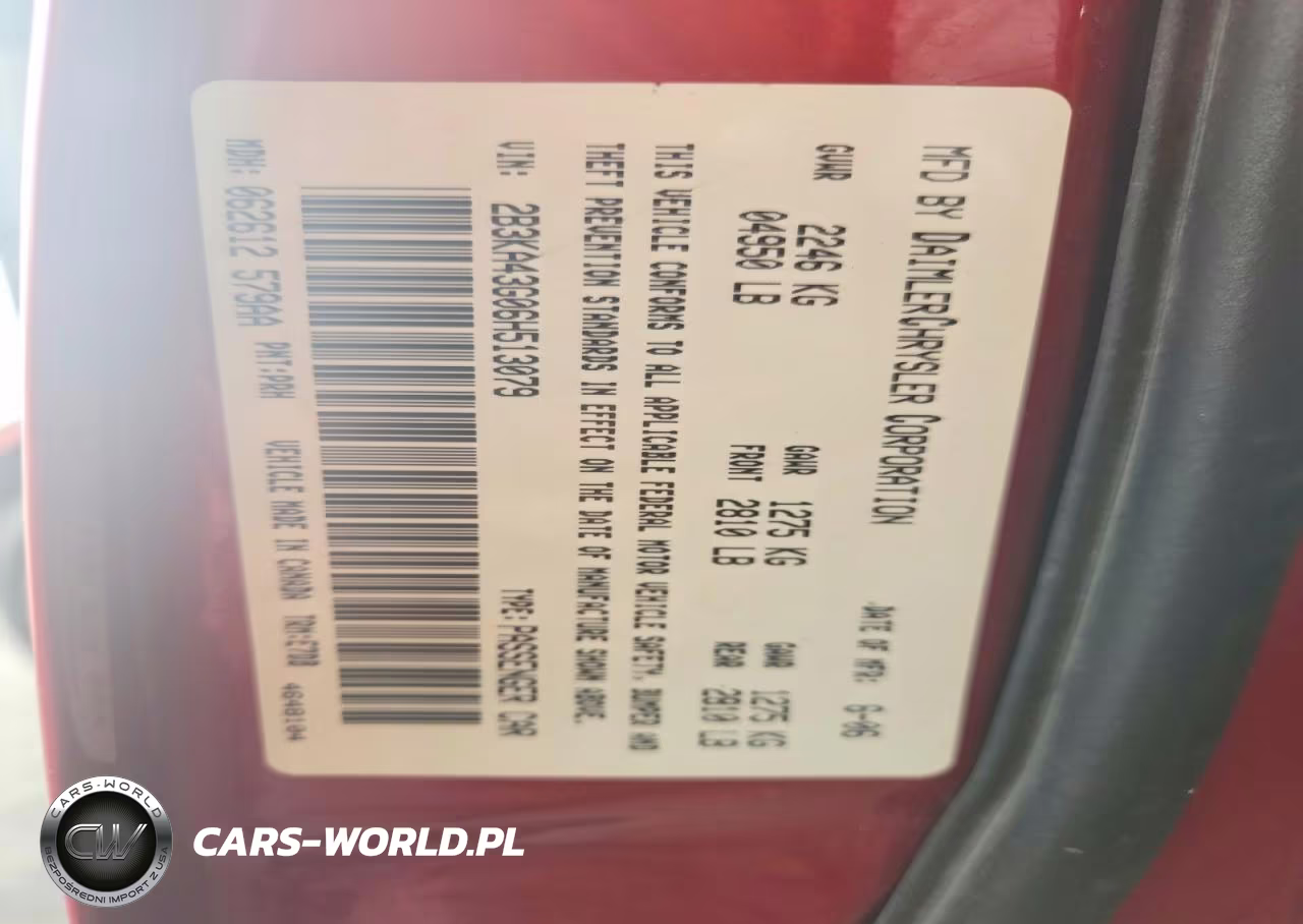 2006 Dodge Charger Se VIN:2B3KA43G06H513079 - 12