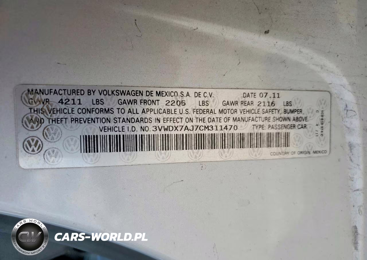 2012 Volkswagen Jetta Se VIN:3VWDX7AJ7CM311470 - 12