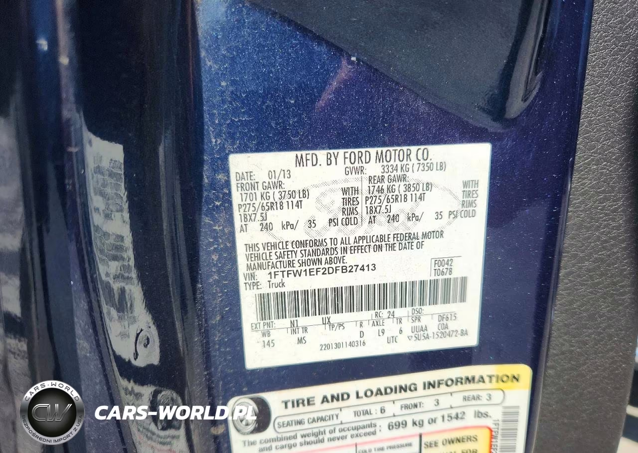 2013 Ford F150 Supercrew VIN:1FTFW1EF2DFB27413 - 12