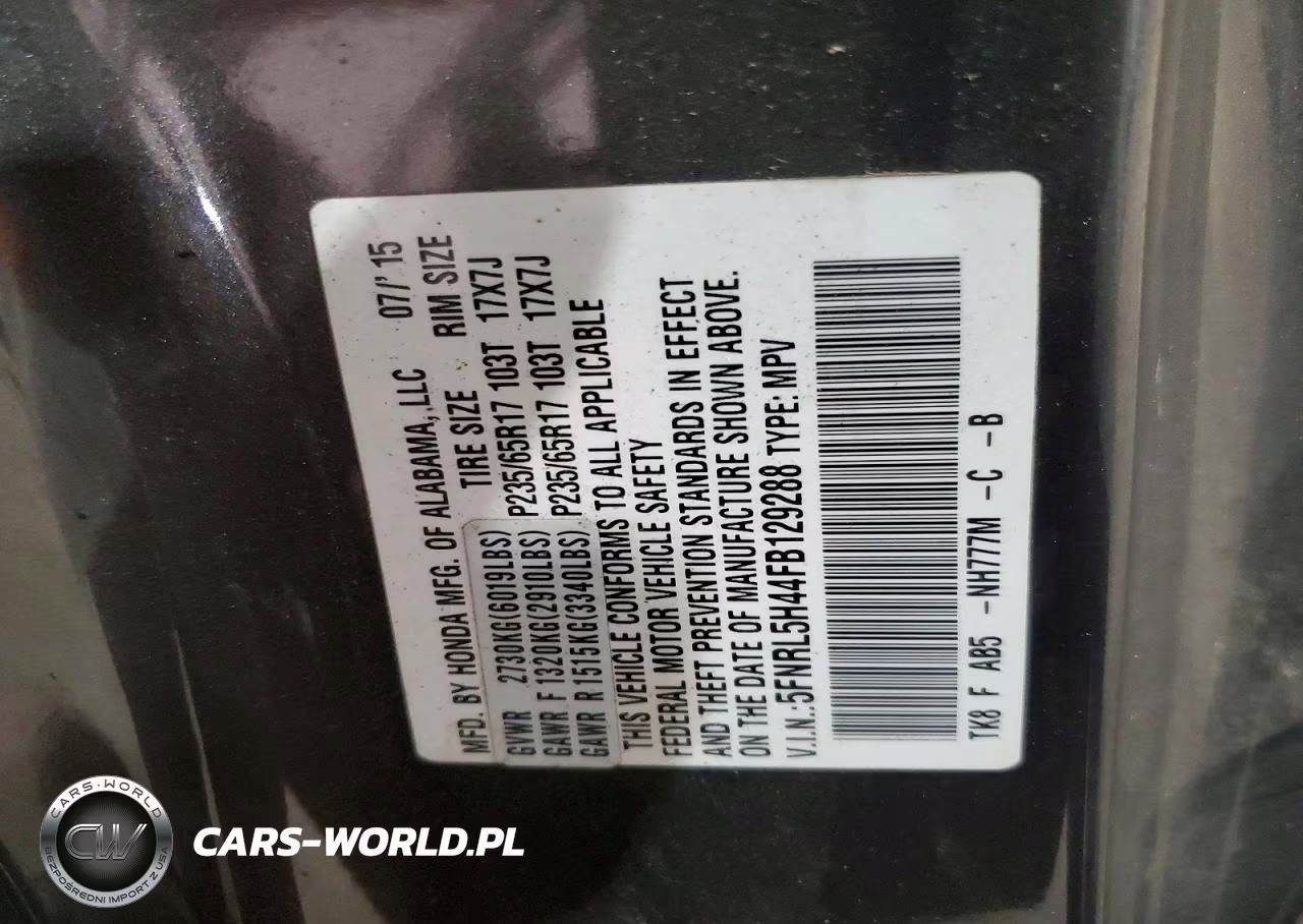 2015 Honda Odyssey Ex VIN:5FNRL5H44FB129288 - 13
