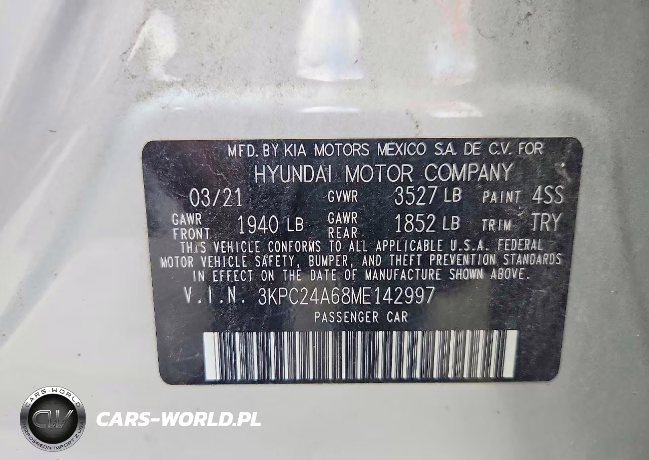 2021 Hyundai Accent Se VIN:3KPC24A68ME142997 - 13