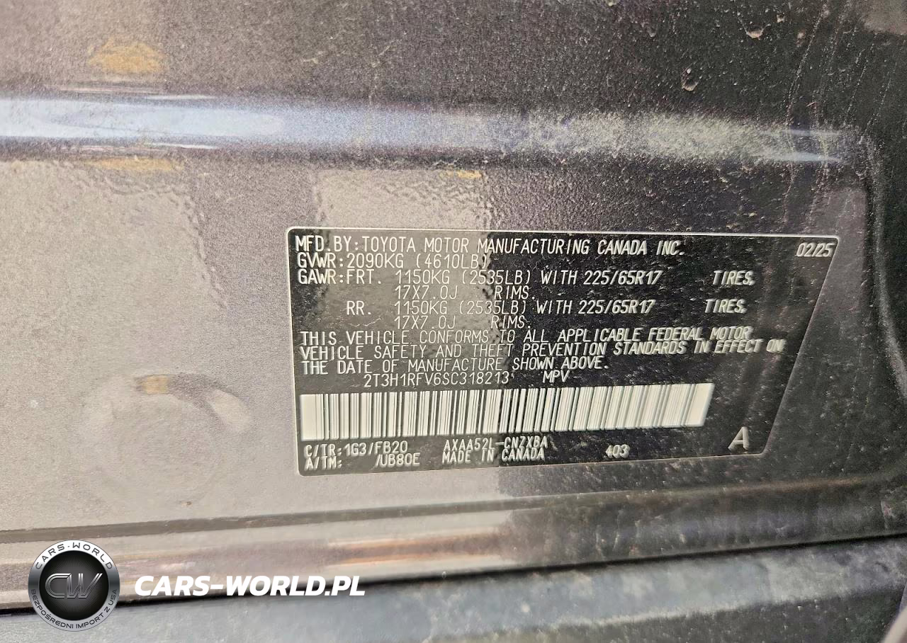 2025 Toyota Rav4 Le VIN:2T3H1RFV6SC318213 - 14