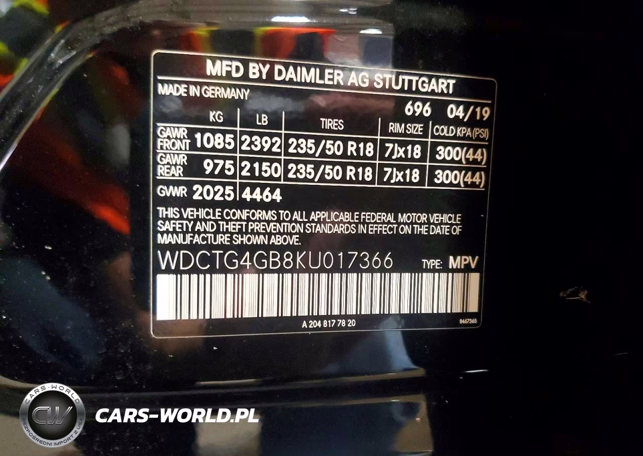 2019 Mercedes-Benz Gla 250 4Matic VIN:WDCTG4GB8KU017366 - 13