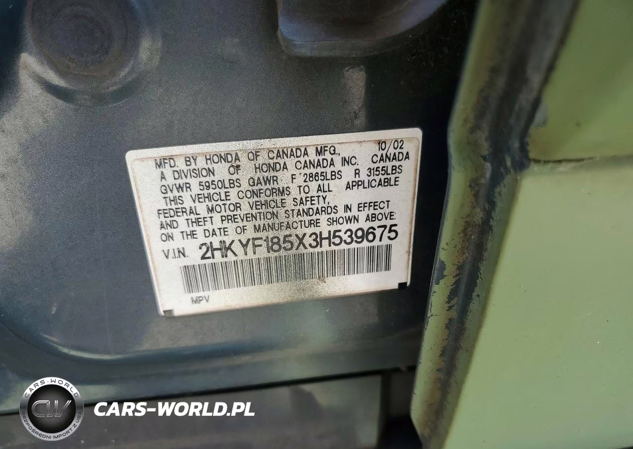 2003 Honda Pilot Exl VIN:2HKYF185X3H539675 - 14