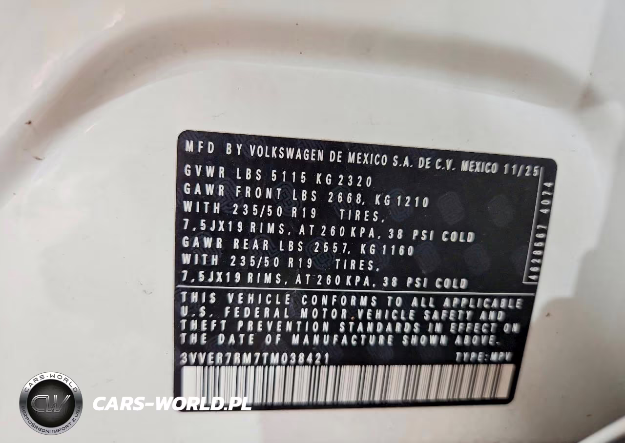 2026 Volkswagen Tiguan Se VIN:3VVER7RM7TM038421 - 13