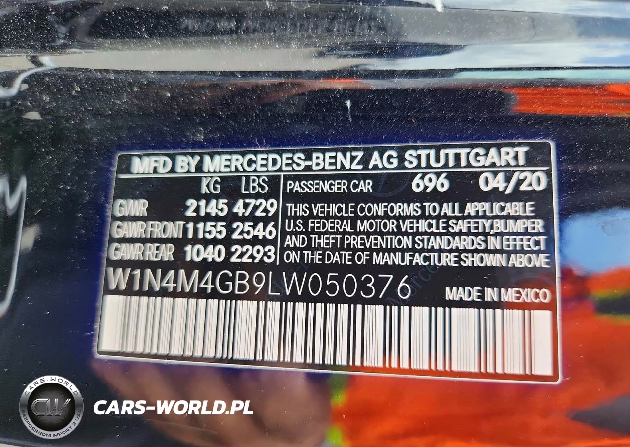 2020 Mercedes-Benz Glb 250 VIN:W1N4M4GB9LW050376 - 13
