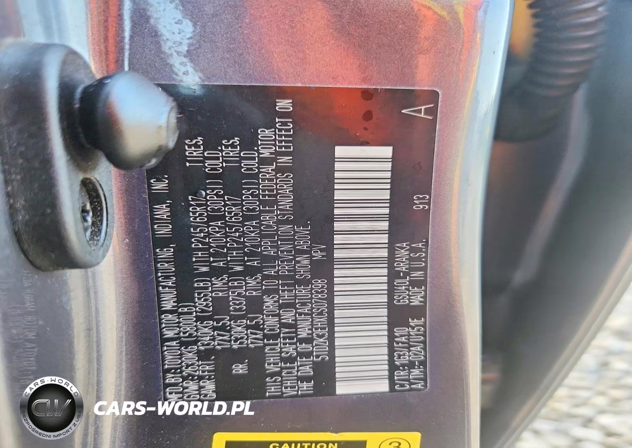 2012 Toyota Highlander Base VIN:5TDZK3EHXCS078398 - 12