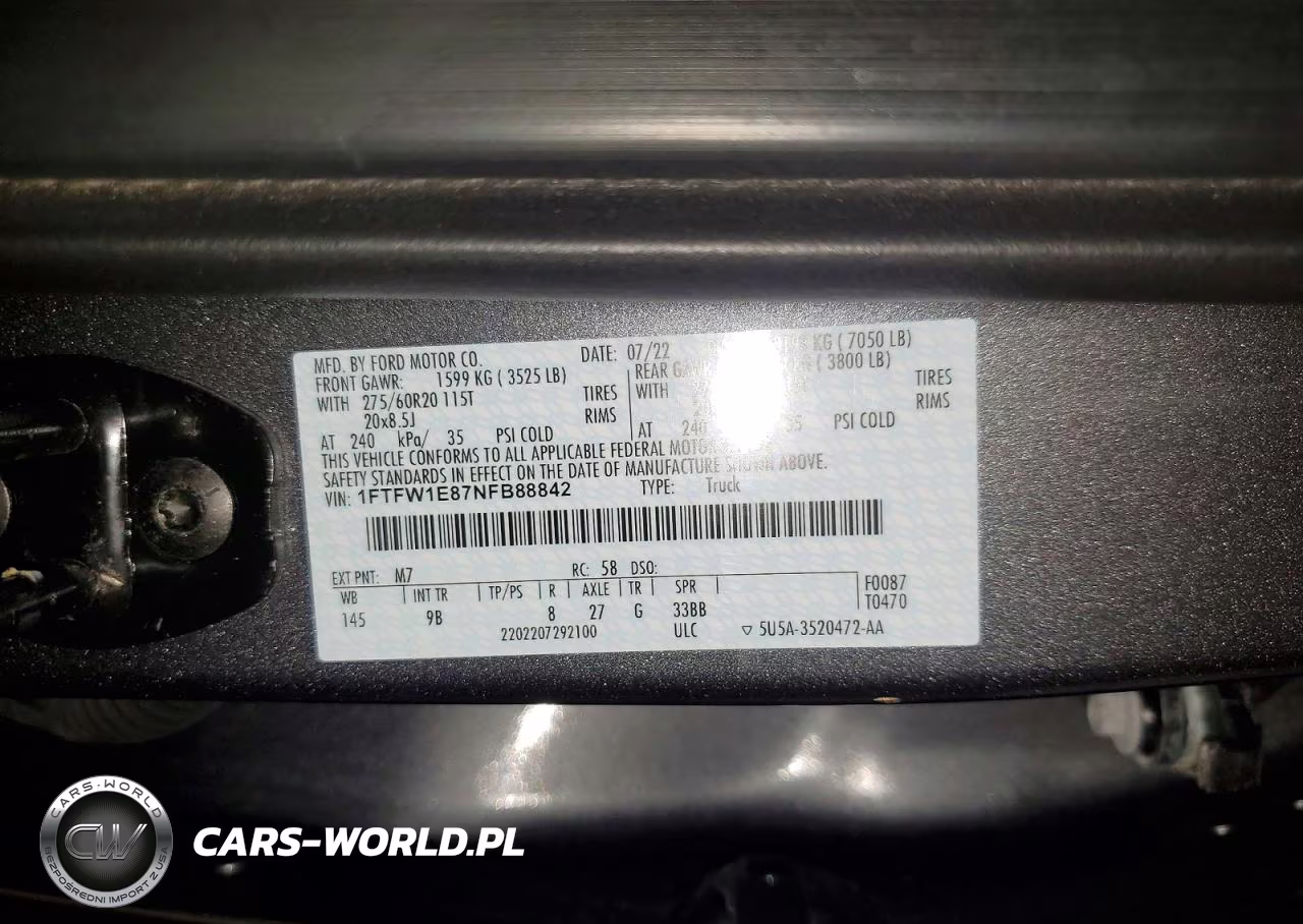 2022 Ford F150 Supercrew VIN:1FTFW1E87NFB88842 - 12