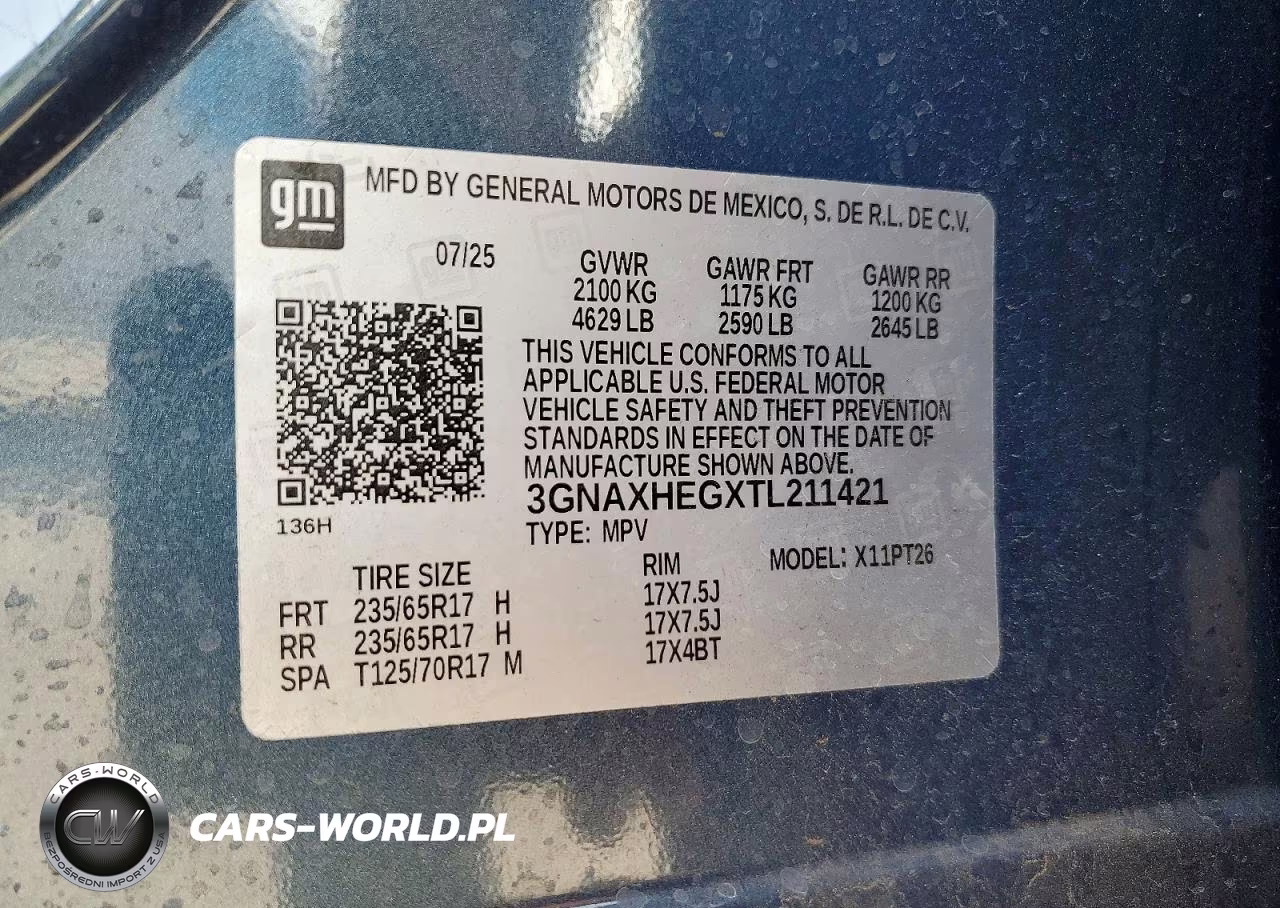 2026 Chevrolet Equinox Lt VIN:3GNAXHEGXTL211421 - 13