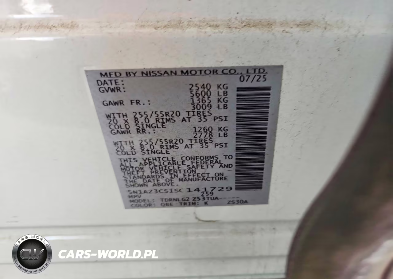 2025 Nissan Murano Sl VIN:5N1AZ3CS1SC141729 - 12