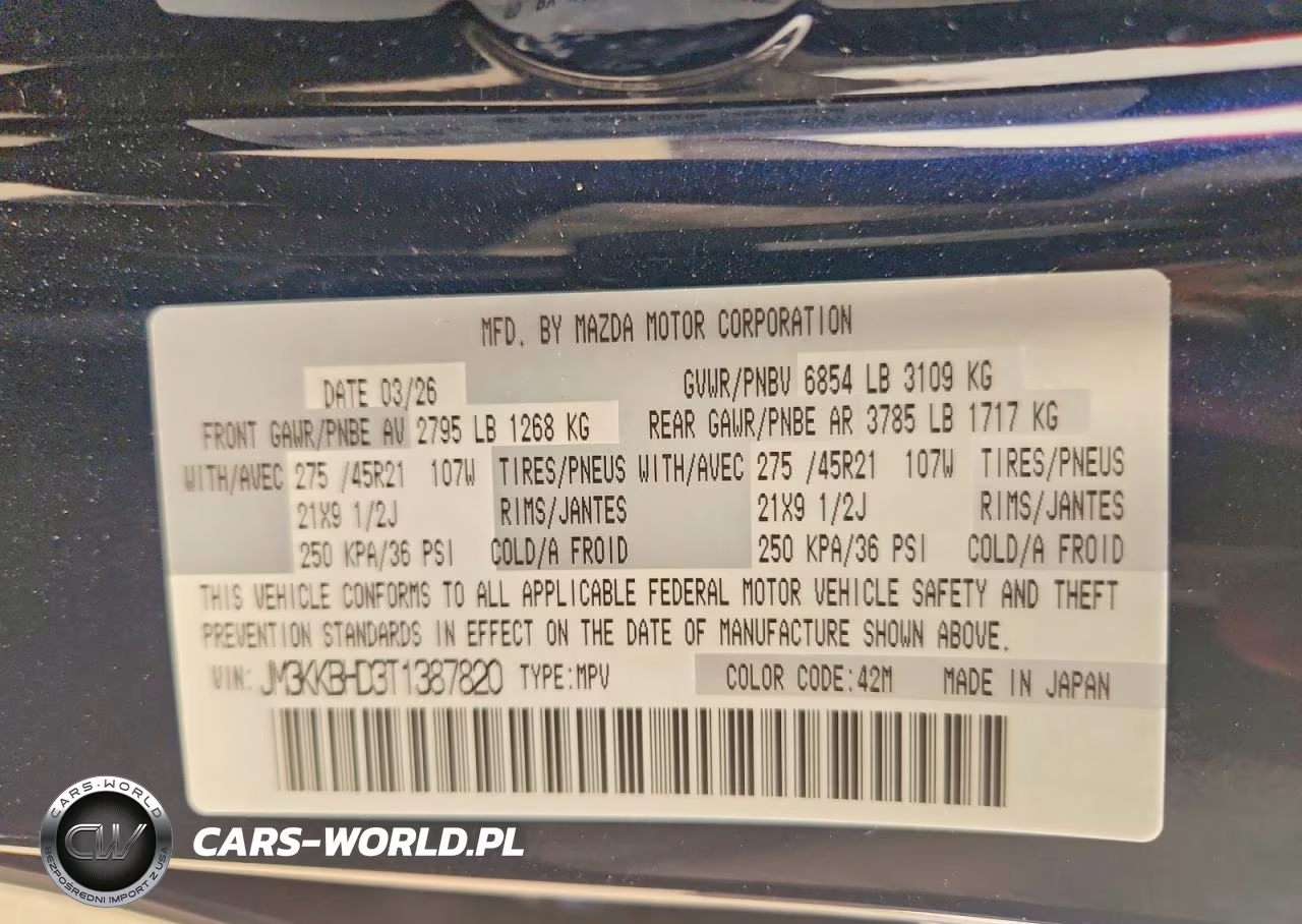 2026 Mazda Cx-90 Preferred VIN:JM3KKBHD3T1387820 - 13