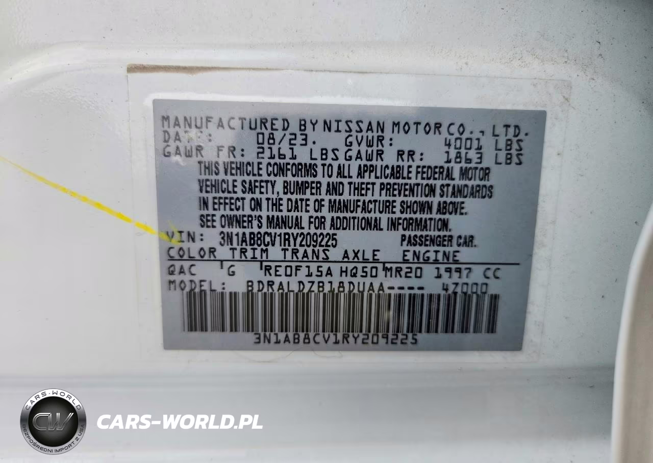 2024 Nissan Sentra Sv VIN:3N1AB8CV1RY209225 - 12
