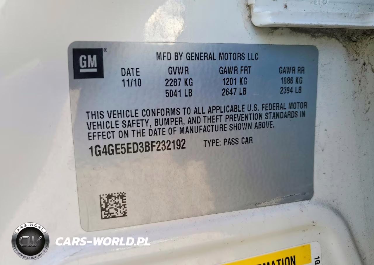 2011 Buick Lacrosse VIN:1G4GE5ED3BF232192 - 12