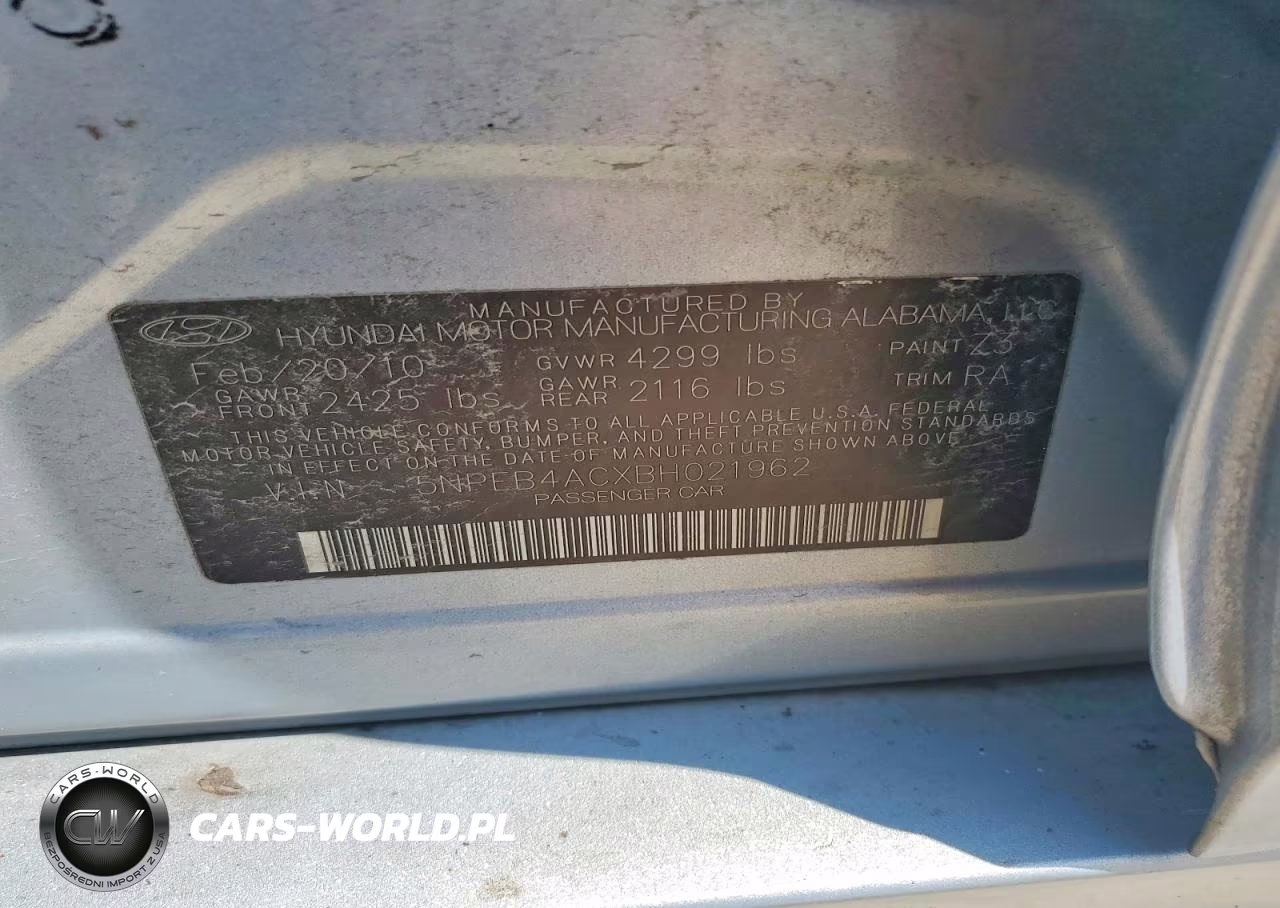 2011 Hyundai Sonata Gls VIN:5NPEB4ACXBH021962 - 12