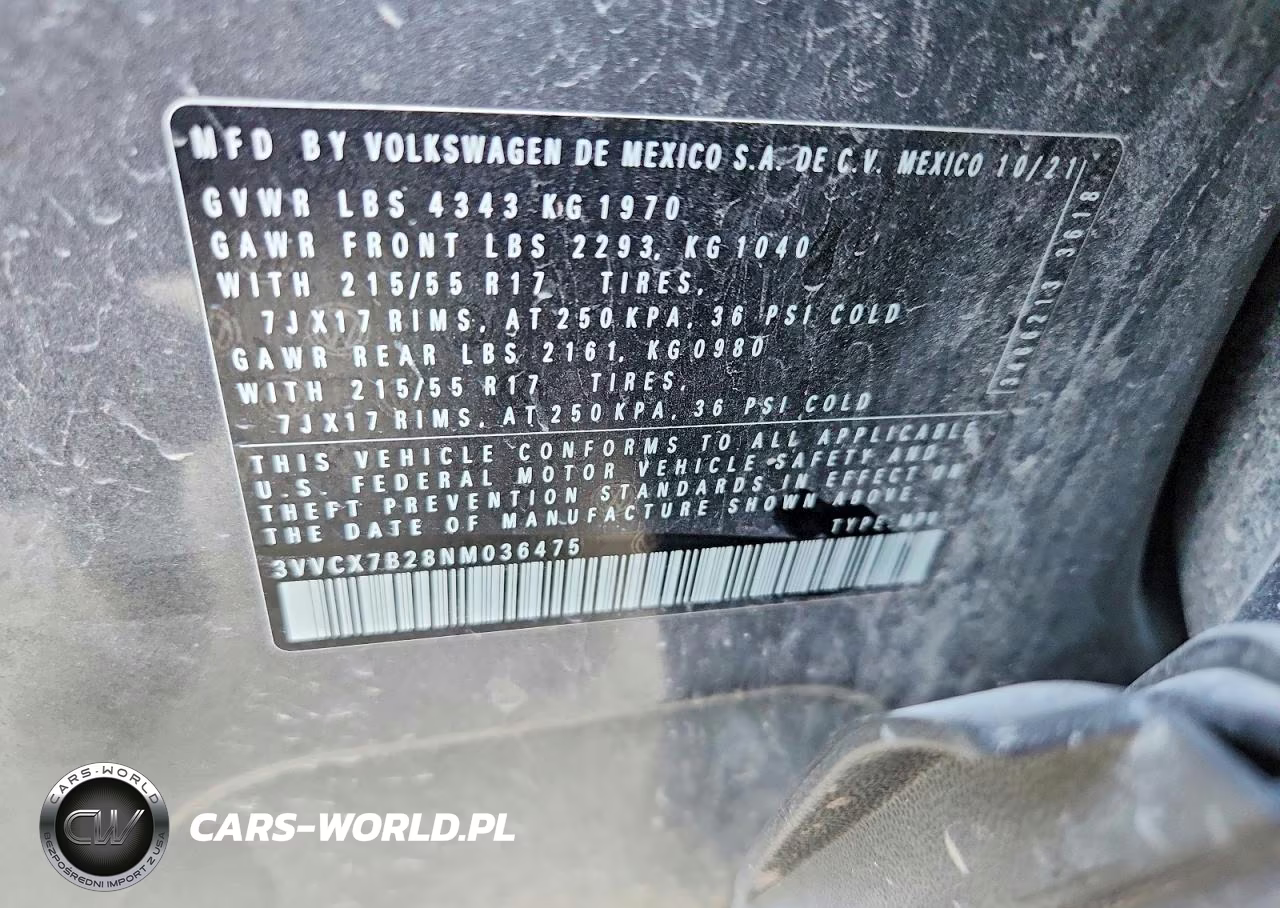 2022 Volkswagen Taos S VIN:3VVCX7B28NM036475 - 12