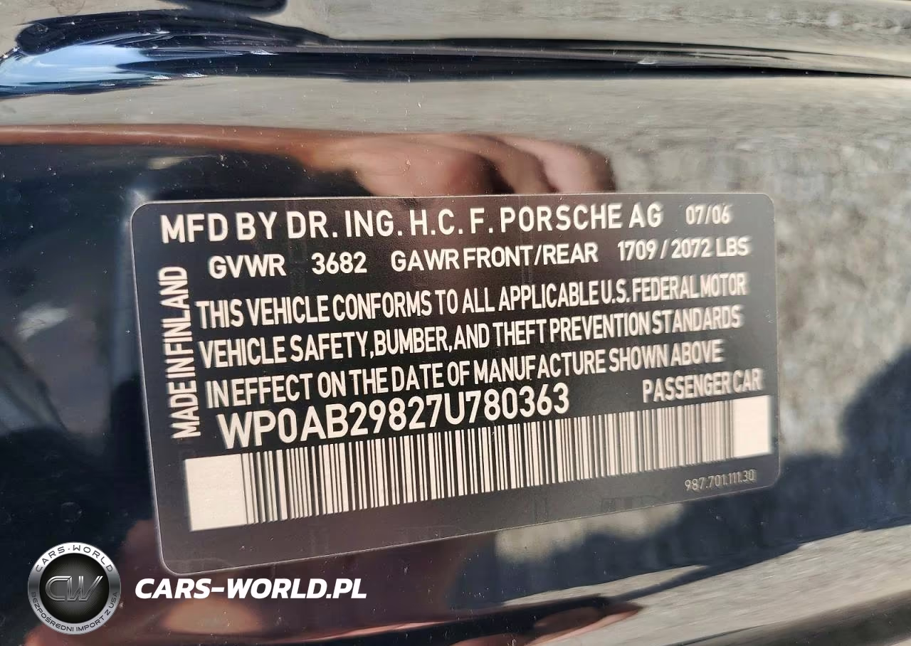 2007 Porsche Cayman S VIN:WP0AB29827U780363 - 12