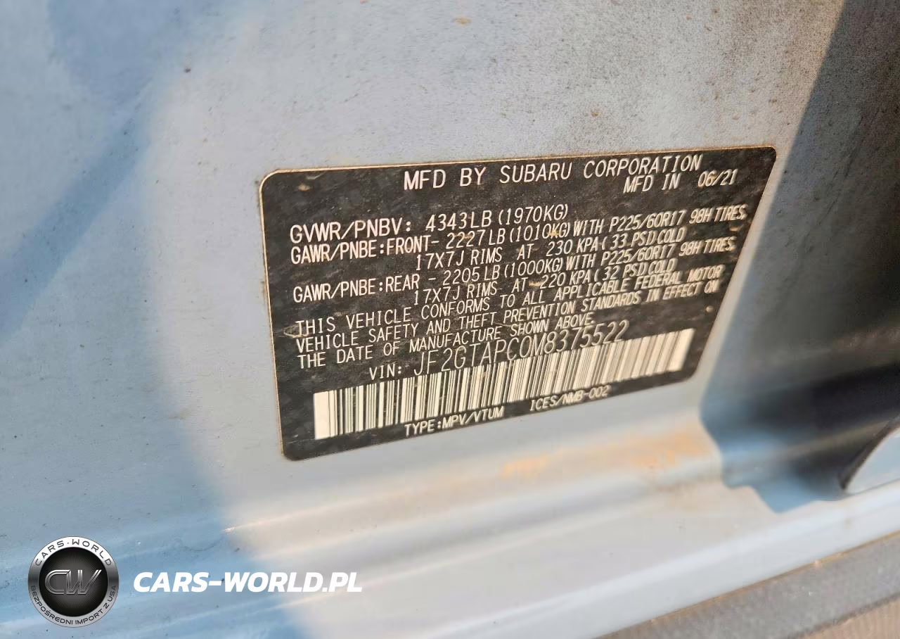 2021 Subaru Crosstrek Premium VIN:JF2GTAPC0M8375522 - 12